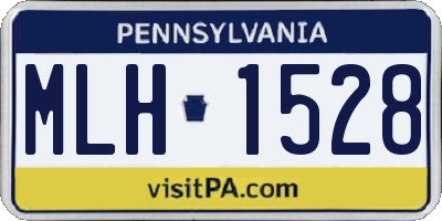 PA license plate MLH1528