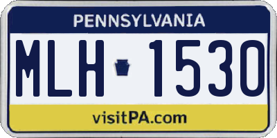 PA license plate MLH1530