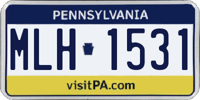 PA license plate MLH1531