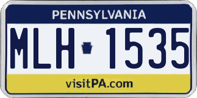 PA license plate MLH1535