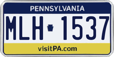 PA license plate MLH1537