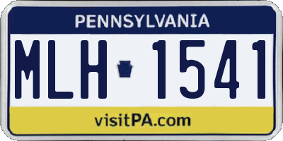PA license plate MLH1541