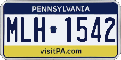 PA license plate MLH1542
