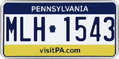 PA license plate MLH1543