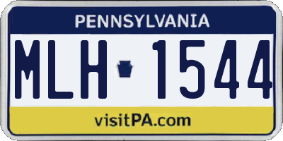 PA license plate MLH1544