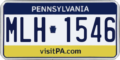 PA license plate MLH1546