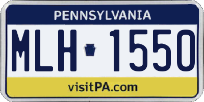 PA license plate MLH1550