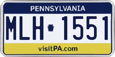 PA license plate MLH1551