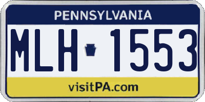 PA license plate MLH1553