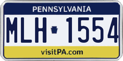 PA license plate MLH1554