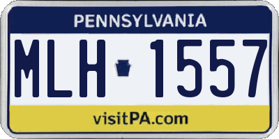 PA license plate MLH1557