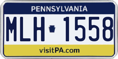 PA license plate MLH1558