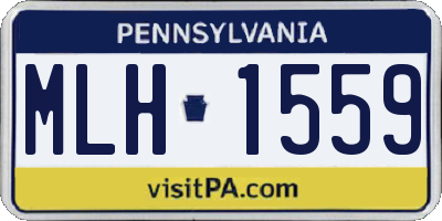 PA license plate MLH1559