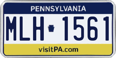 PA license plate MLH1561