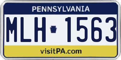 PA license plate MLH1563
