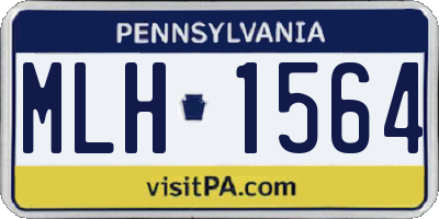 PA license plate MLH1564