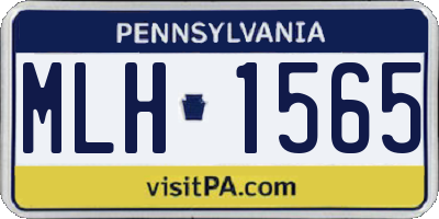 PA license plate MLH1565