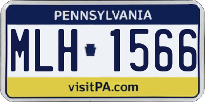 PA license plate MLH1566
