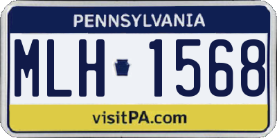 PA license plate MLH1568