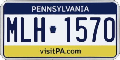 PA license plate MLH1570