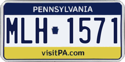 PA license plate MLH1571