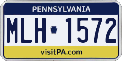 PA license plate MLH1572