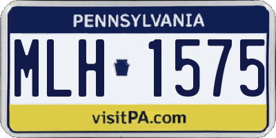 PA license plate MLH1575