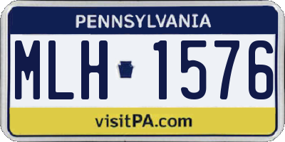 PA license plate MLH1576