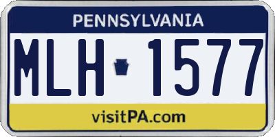 PA license plate MLH1577