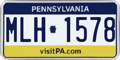 PA license plate MLH1578