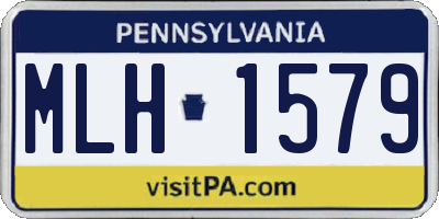 PA license plate MLH1579