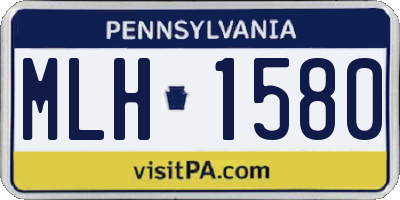 PA license plate MLH1580