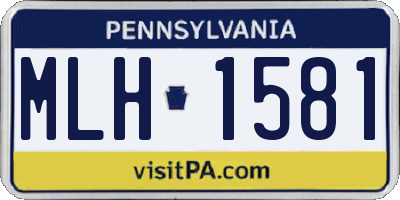 PA license plate MLH1581