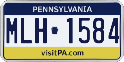 PA license plate MLH1584