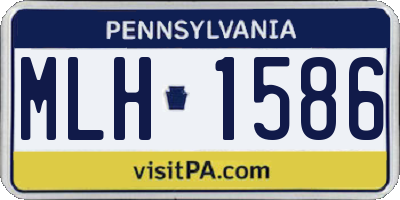 PA license plate MLH1586