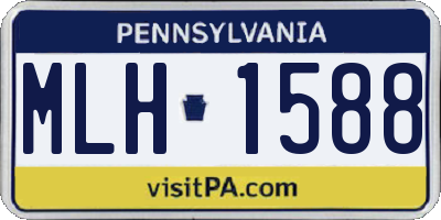 PA license plate MLH1588