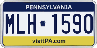PA license plate MLH1590