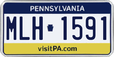 PA license plate MLH1591