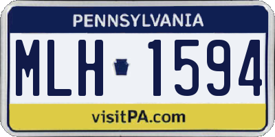 PA license plate MLH1594