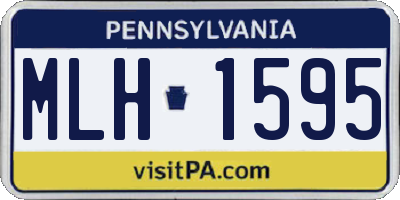 PA license plate MLH1595