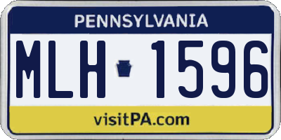 PA license plate MLH1596
