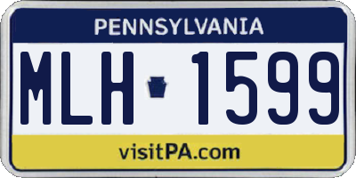 PA license plate MLH1599
