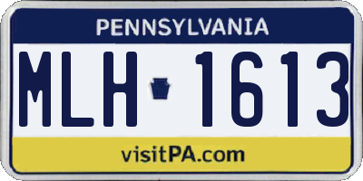 PA license plate MLH1613