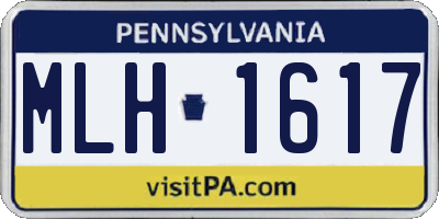 PA license plate MLH1617
