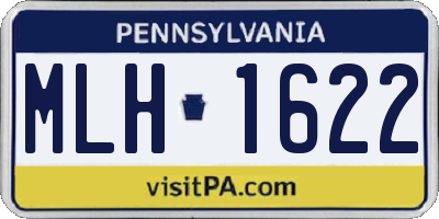 PA license plate MLH1622