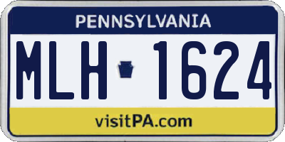 PA license plate MLH1624