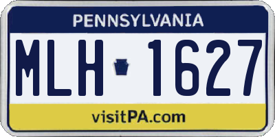 PA license plate MLH1627