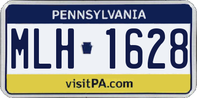 PA license plate MLH1628