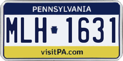 PA license plate MLH1631