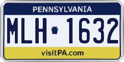 PA license plate MLH1632
